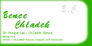 bence chladek business card